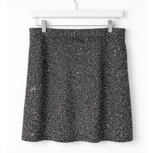 Garnet Hill Sparkle Wool and Alpaca Knit Skirt